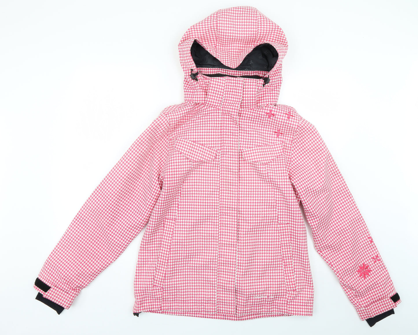 white rock Womens Pink Check  Rain Coat Coat Size 14