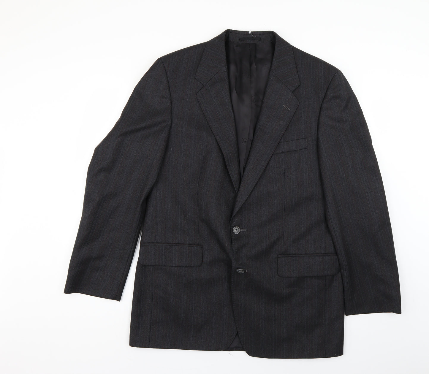 hewells Mens Grey Striped  Jacket Suit Jacket Size 38