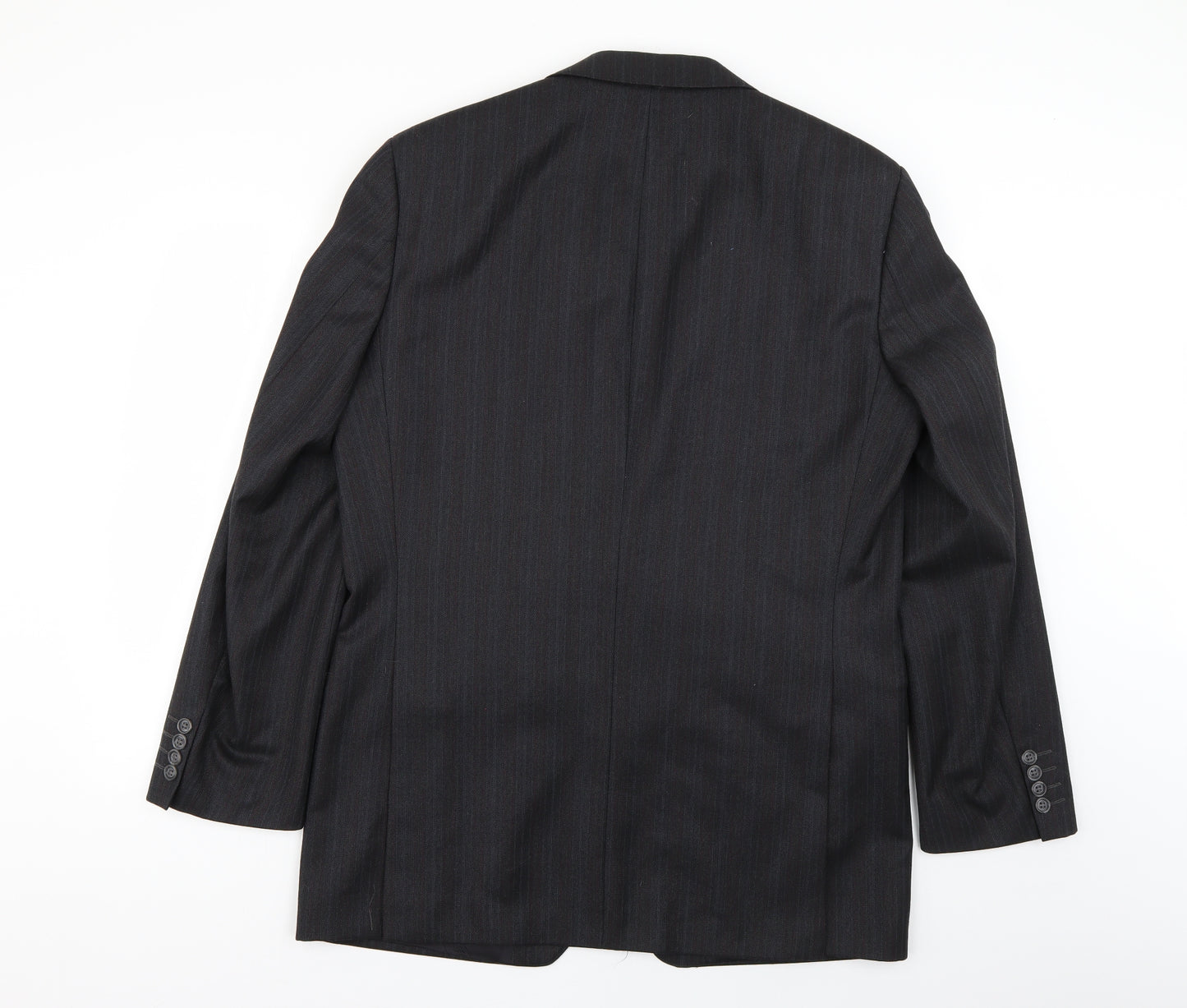 hewells Mens Grey Striped  Jacket Suit Jacket Size 38