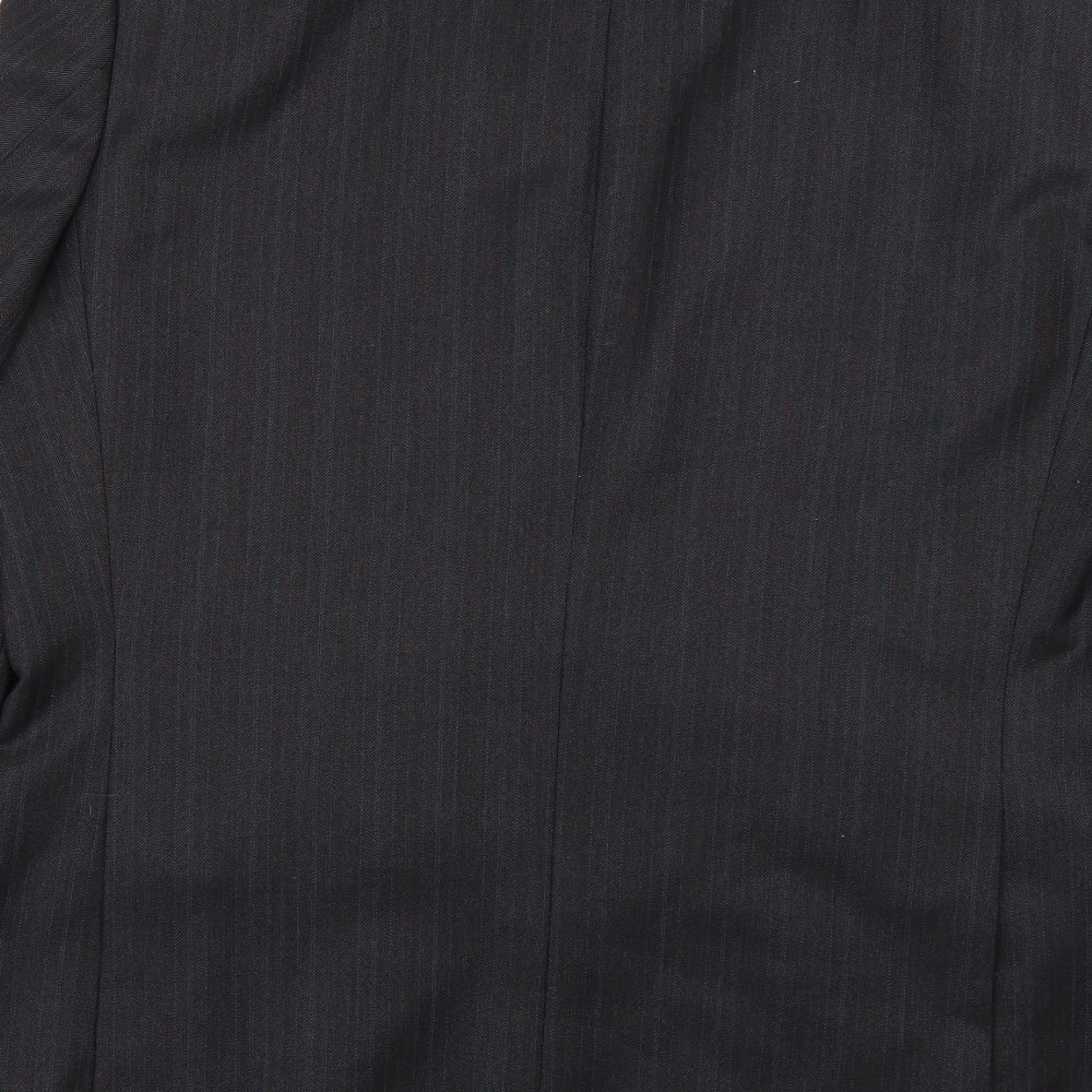 hewells Mens Grey Striped  Jacket Suit Jacket Size 38