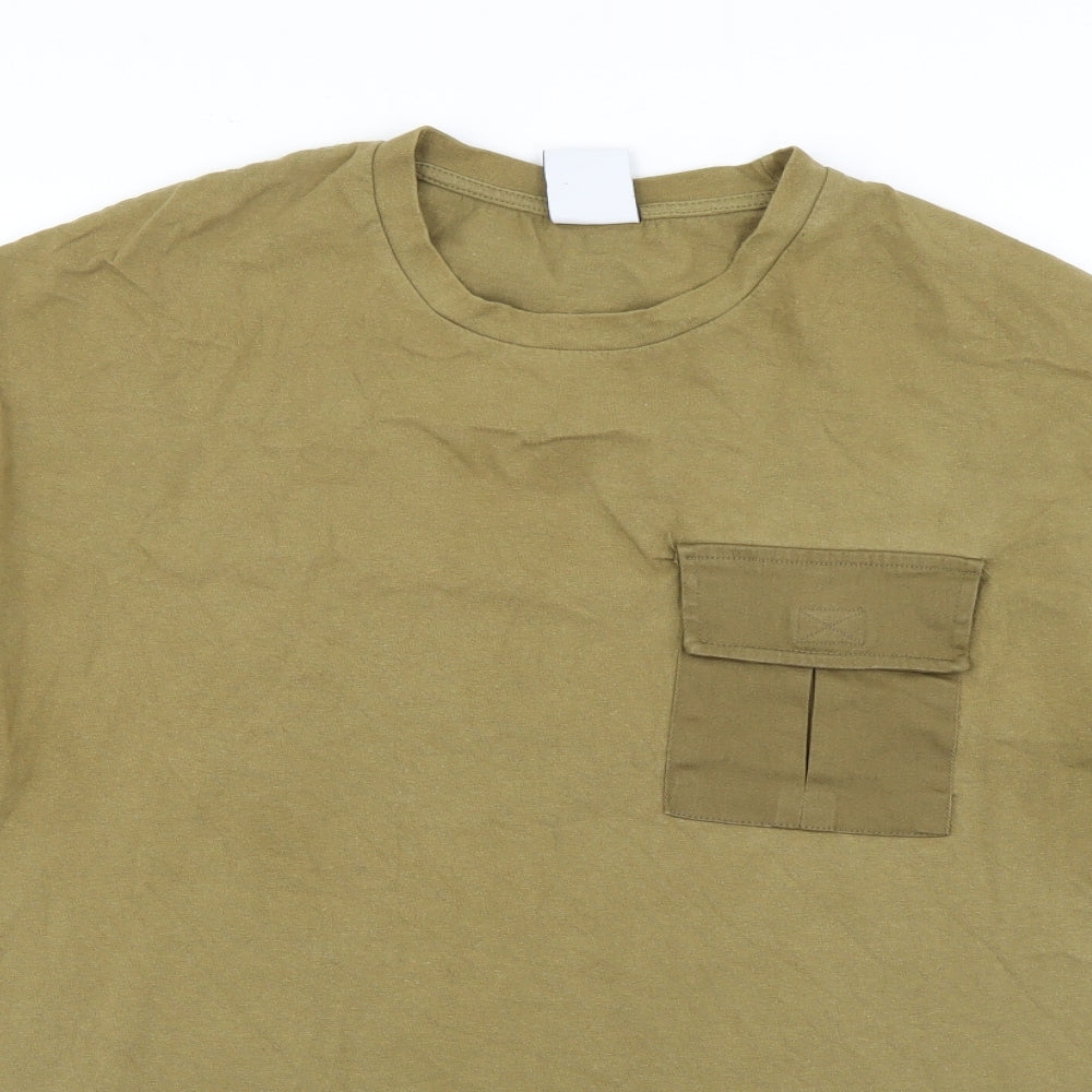 Zara Mens Green    T-Shirt Size M