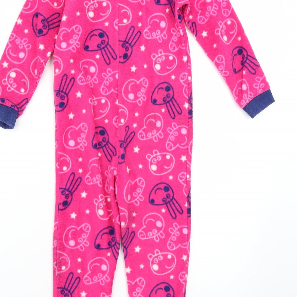 Nutmeg Girls Pink Geometric  Top One Piece Size 4-5 Years