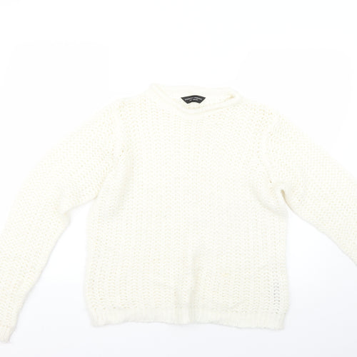 Dorothy Perkins Womens White   Pullover Jumper Size 14