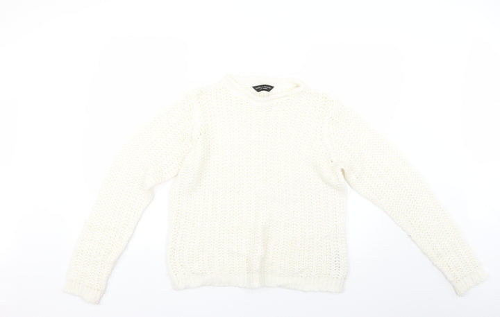 Dorothy Perkins Womens White   Pullover Jumper Size 14