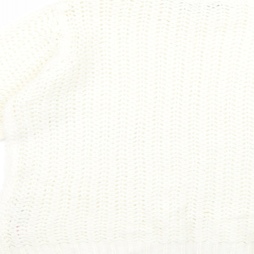 Dorothy Perkins Womens White   Pullover Jumper Size 14