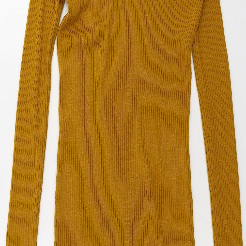 River Island Womens Yellow   T-Shirt Dress  Size 10