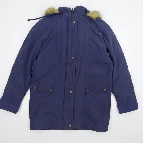 Chic de paris Womens Blue   Parka Coat Size 12