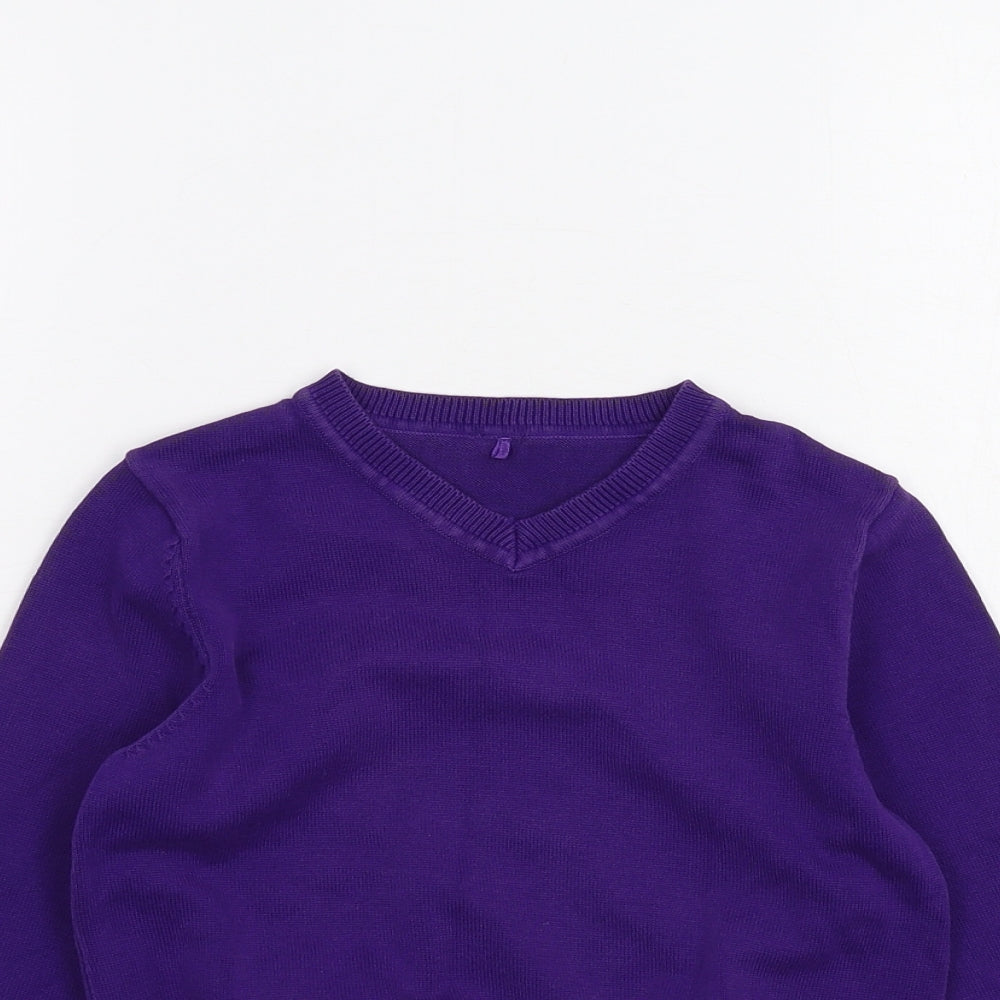George Girls Purple   Basic T-Shirt Size 5-6 Years