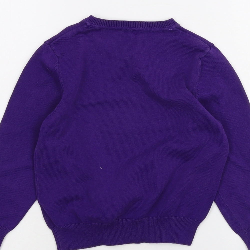 George Girls Purple   Basic T-Shirt Size 5-6 Years