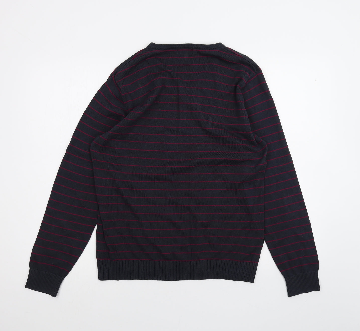 NEXT Womens Blue Striped  Basic T-Shirt Size M