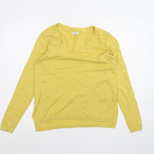 Fat Face Womens Yellow   Basic T-Shirt Size 8