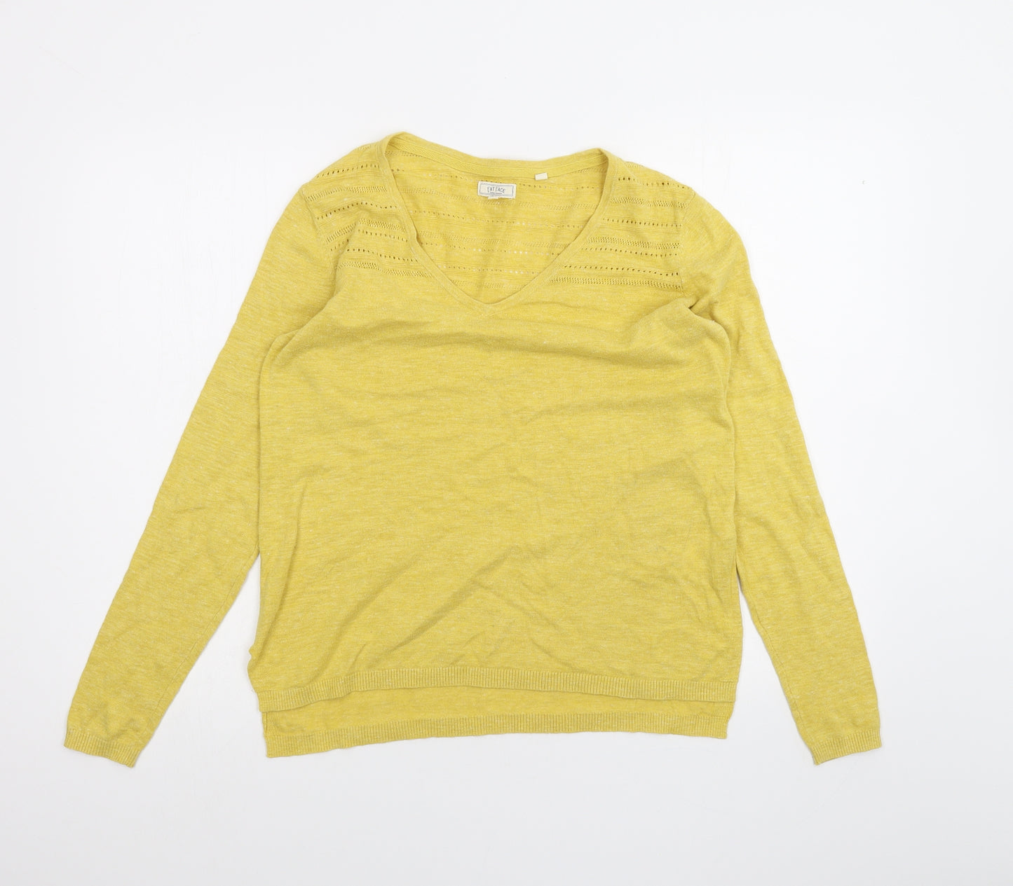 Fat Face Womens Yellow   Basic T-Shirt Size 8