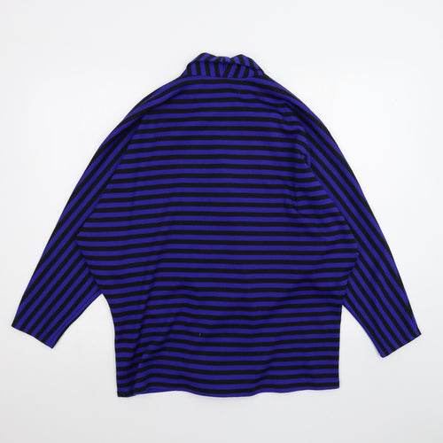 IMAGES Womens Blue Striped  Cardigan Jumper Size 16