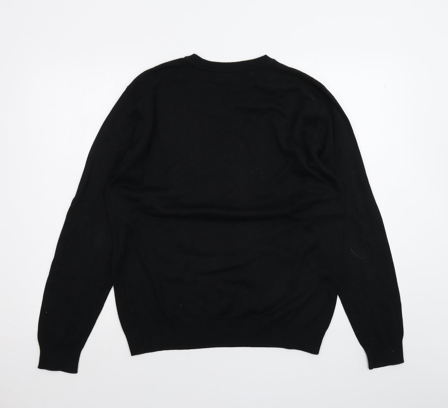 John Devin Mens Black   Pullover Jumper Size M
