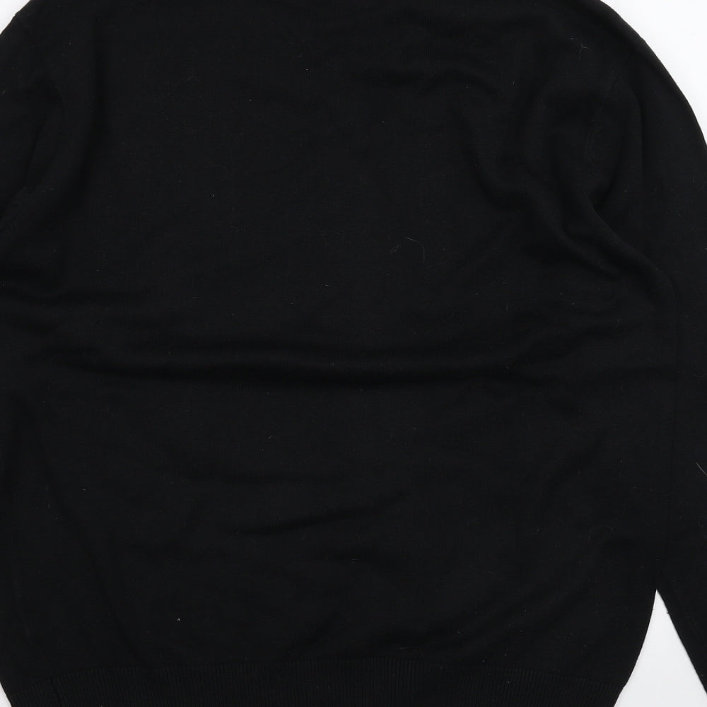 John Devin Mens Black   Pullover Jumper Size M