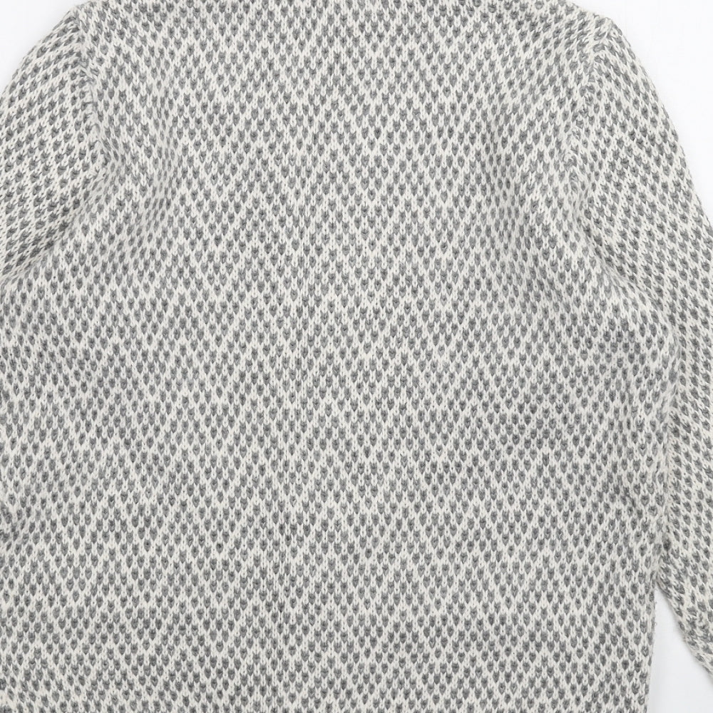 BM Womens White   Full Zip Jumper Size S