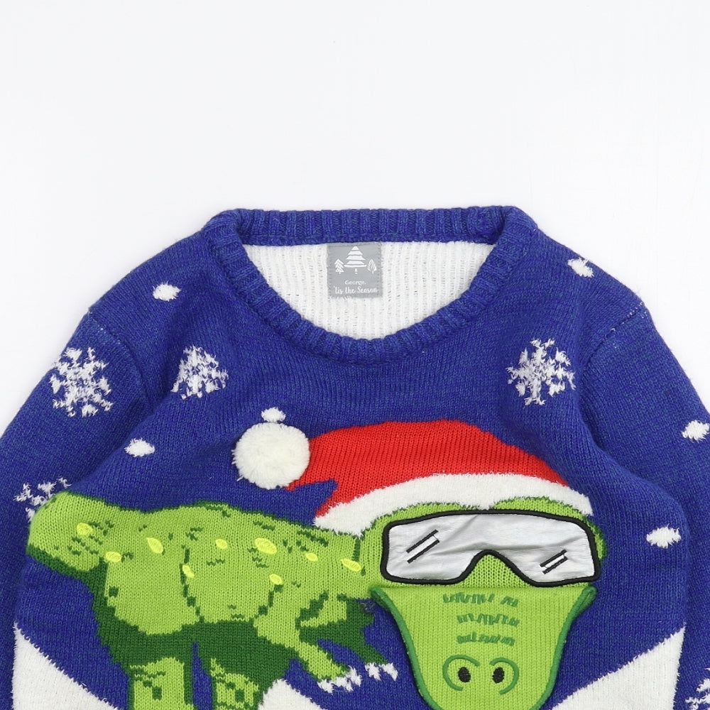 George Boys Blue   Pullover Jumper Size 10-11 Years