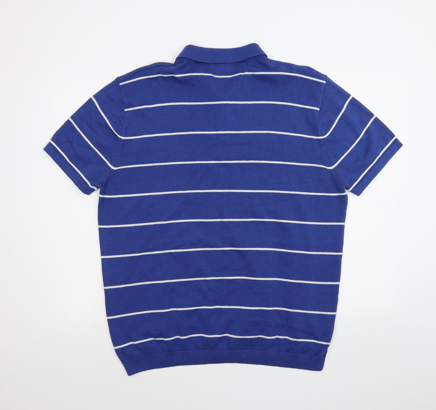 NEXT Mens Blue Striped   Polo Size XL