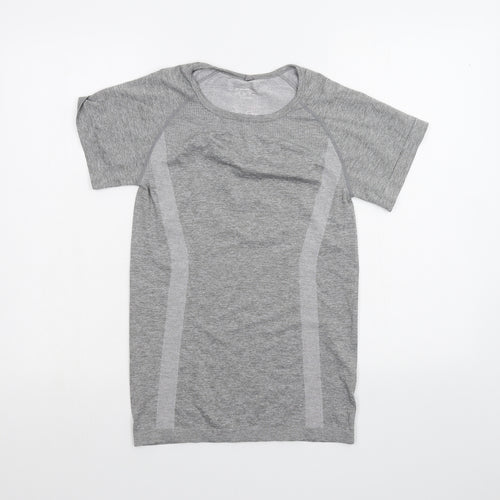 WORKOUT Womens Grey   Basic T-Shirt Size 10