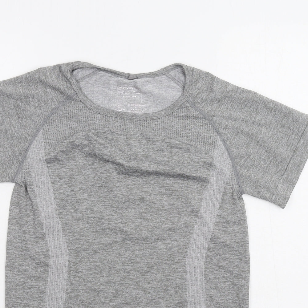 WORKOUT Womens Grey   Basic T-Shirt Size 10