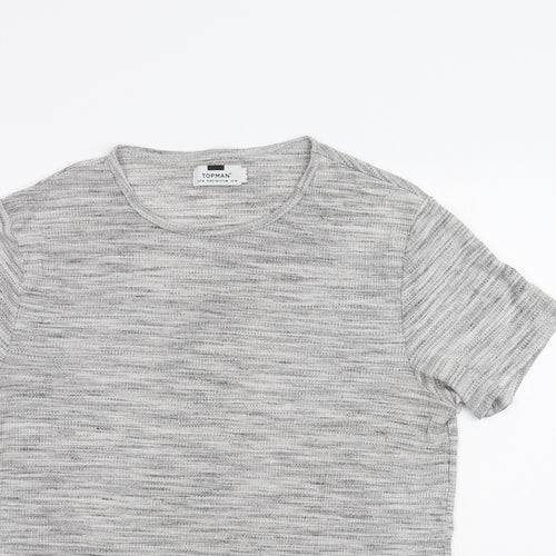 Topman Mens Grey    T-Shirt Size M