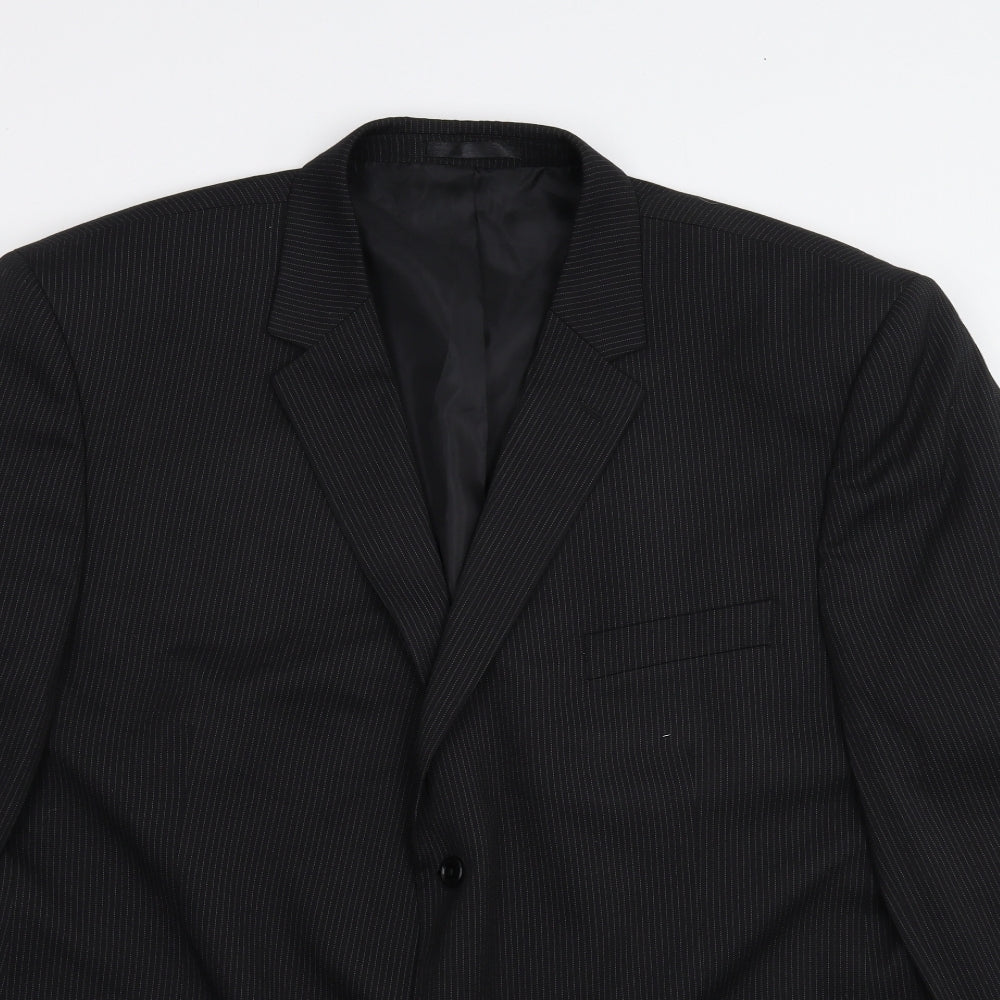 F&F Mens Black   Jacket Suit Jacket Size 50