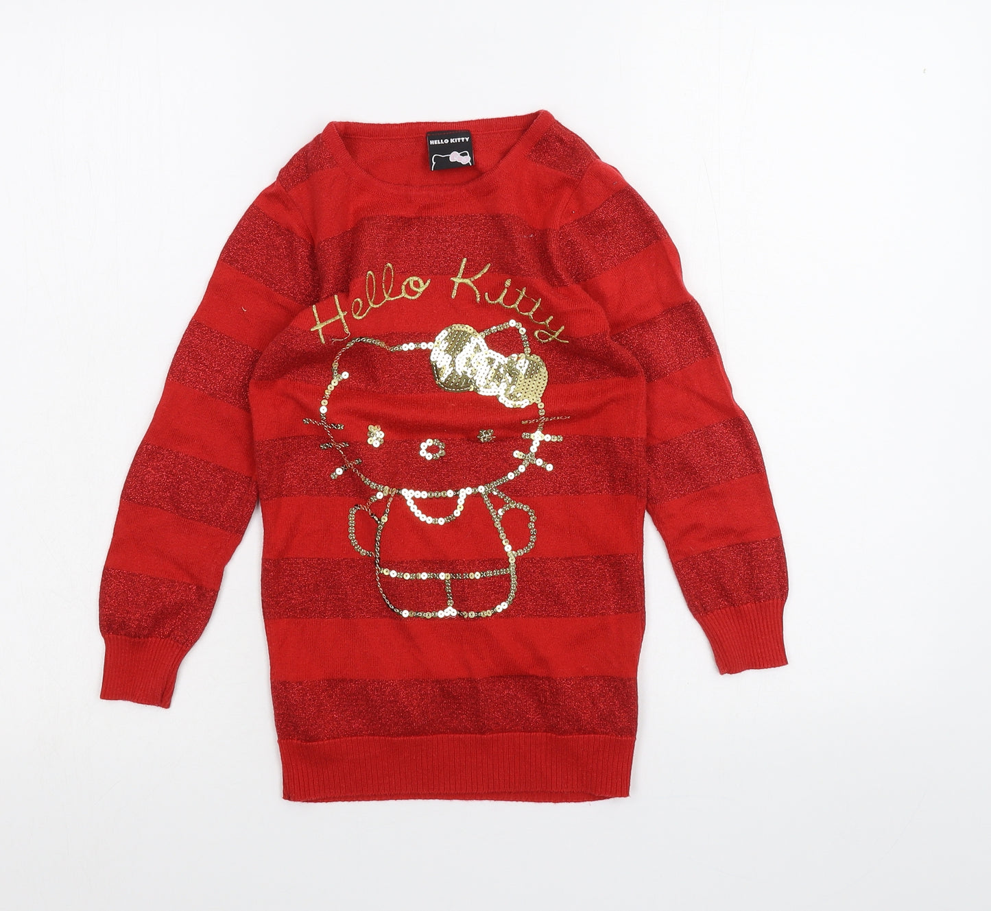 George Girls Red   Basic T-Shirt Size 6-7 Years  - Hello kitty