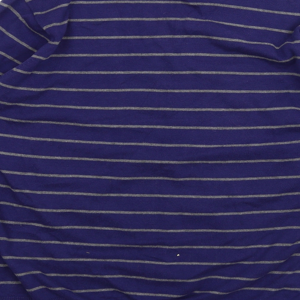 Marks and Spencer Mens Blue Striped   T-Shirt Size L