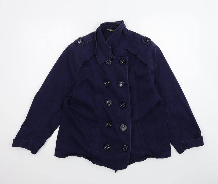 Agenda Womens Blue Jacket Size 18