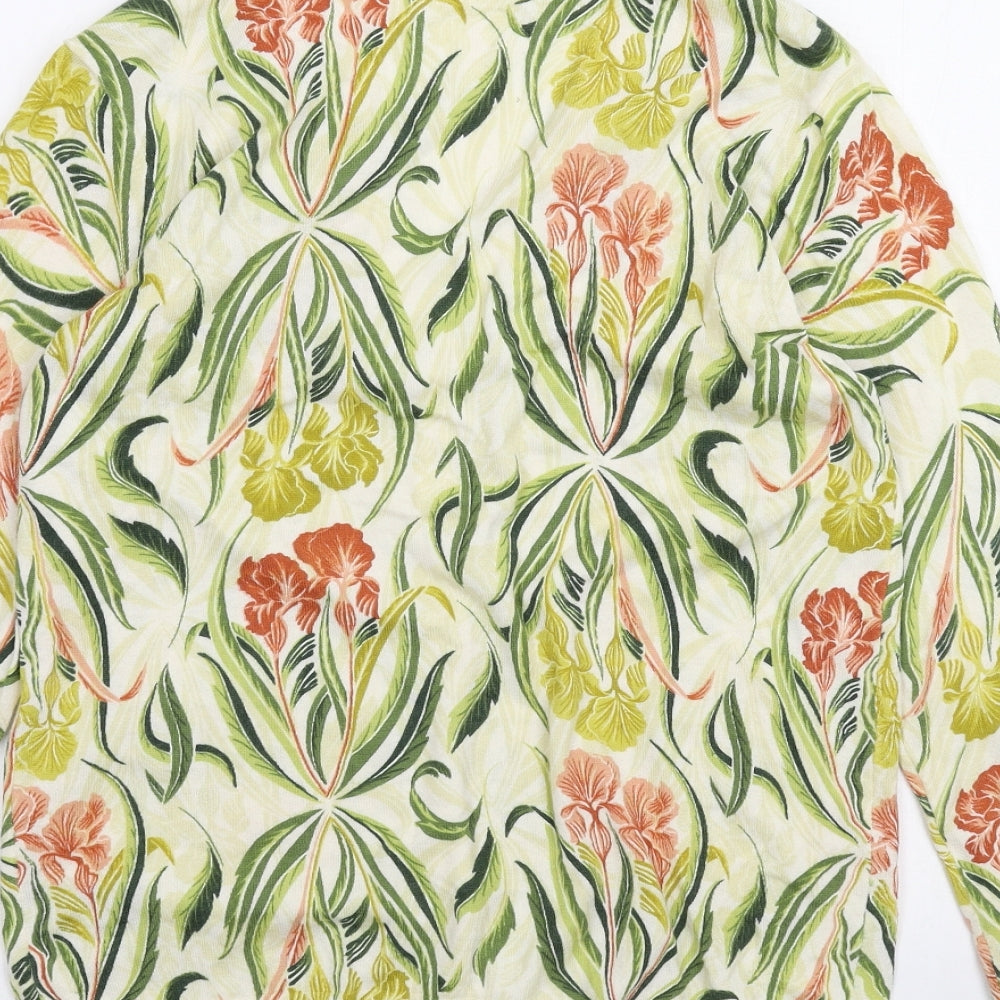 NEXT Womens Beige Floral  Cardigan Jumper Size 10