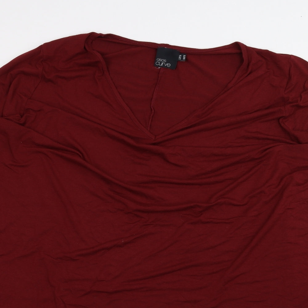 ASOS Womens Red   Basic Blouse Size 24