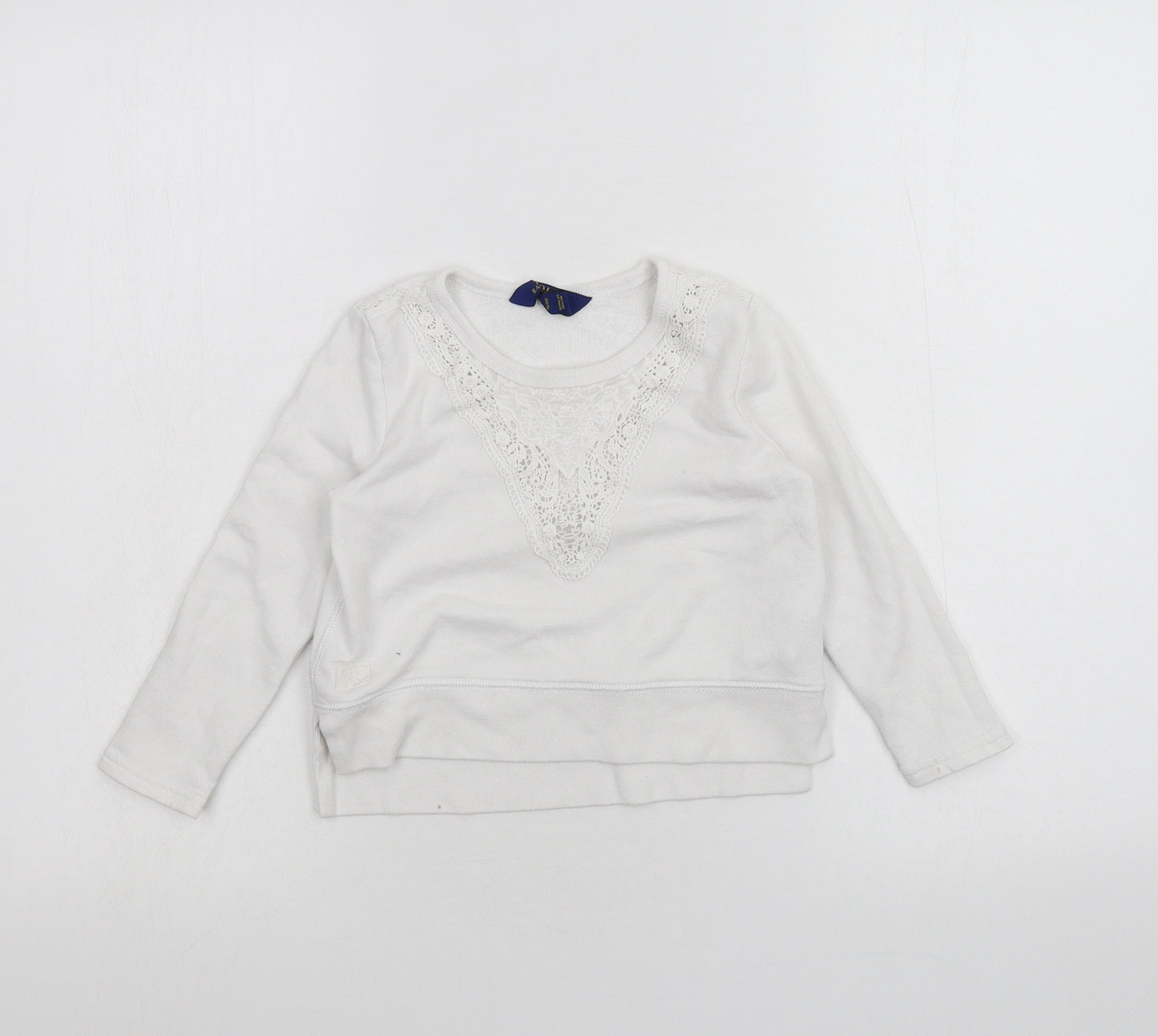Polo Ralph Lauren Girls White   Pullover Jumper Size 3 Years
