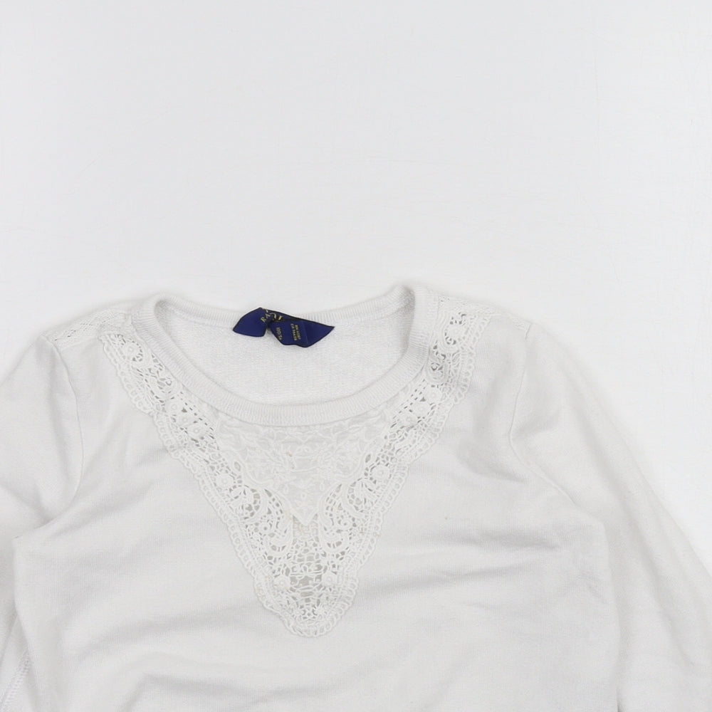 Polo Ralph Lauren Girls White   Pullover Jumper Size 3 Years