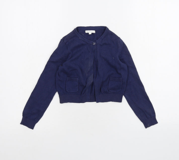 Blue Zoo Girls Blue   Cardigan Jumper Size 5-6 Years