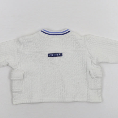 George Baby White   Pullover Jumper Size 0-3 Months