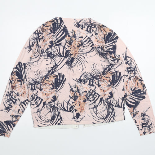 NEXT Womens Pink Floral  Cardigan Jumper Size 16