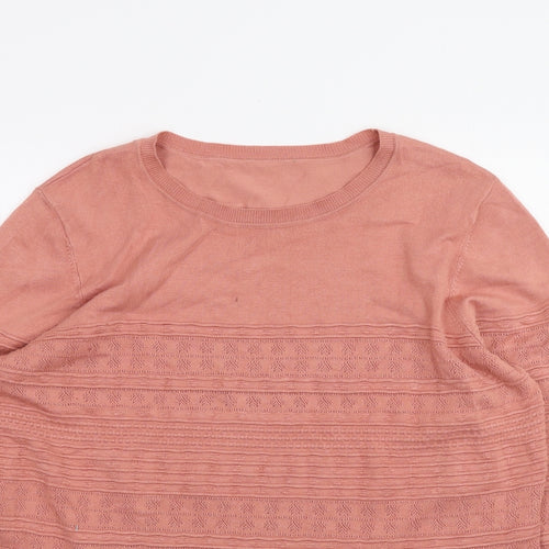 Oasis Womens Pink   Basic T-Shirt Size XL