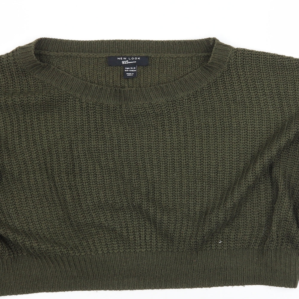 Newlook Girls Green   Pullover Jumper Size 14 Years