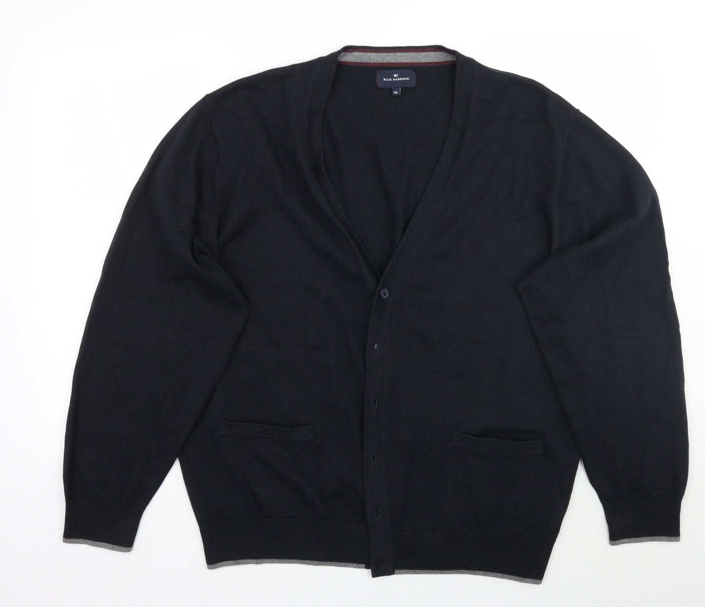 Blue Harbour Mens Blue   Cardigan Jumper Size 2XL
