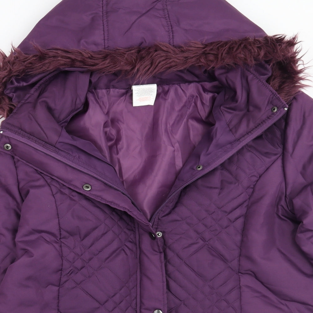 anne de lancay Womens Purple   Jacket Coat Size 14