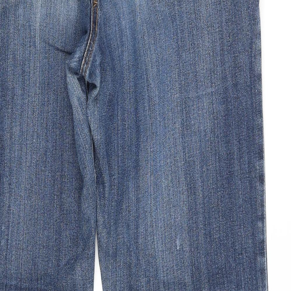 M&Co Womens Blue   Straight Jeans Size 12 L27 in