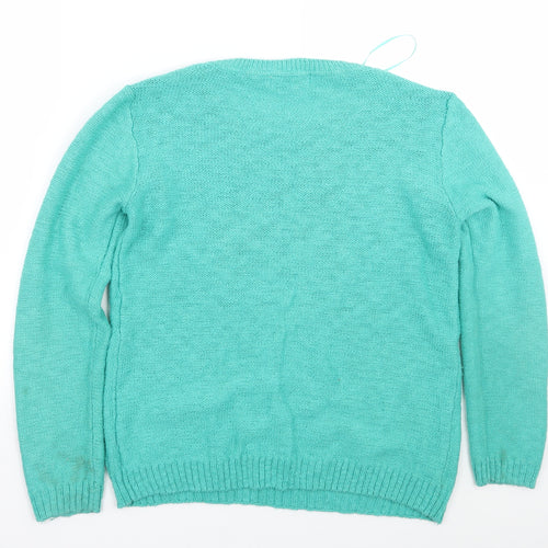 Per Una Womens Green   Pullover Jumper Size 12