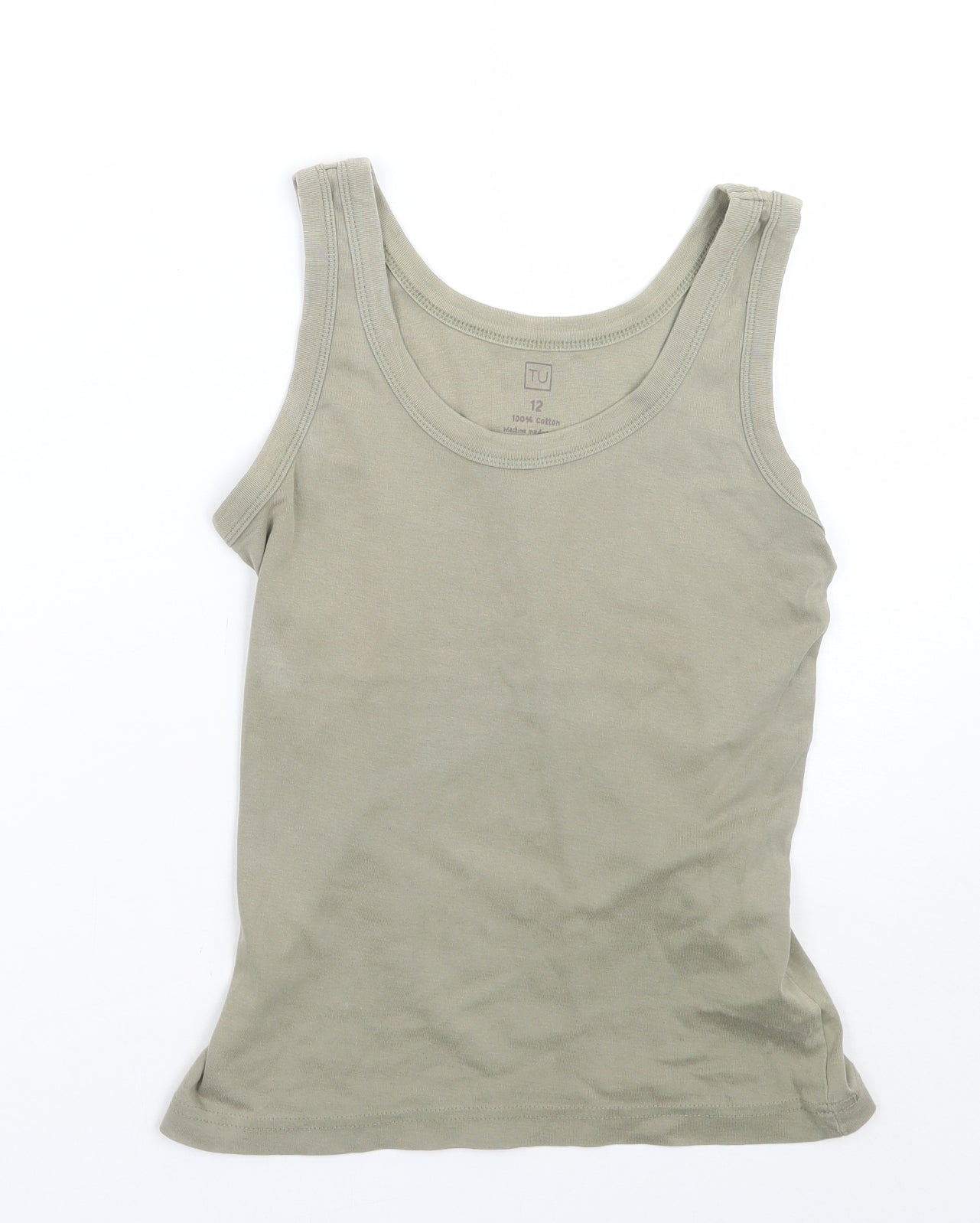 TU Womens Green   Basic Tank Size 12