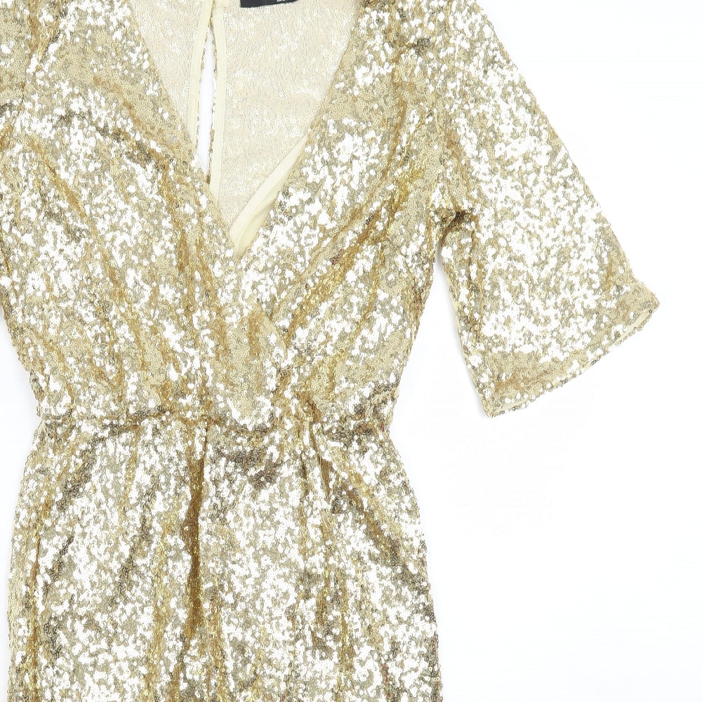 TFNC Womens Gold   A-Line  Size 10