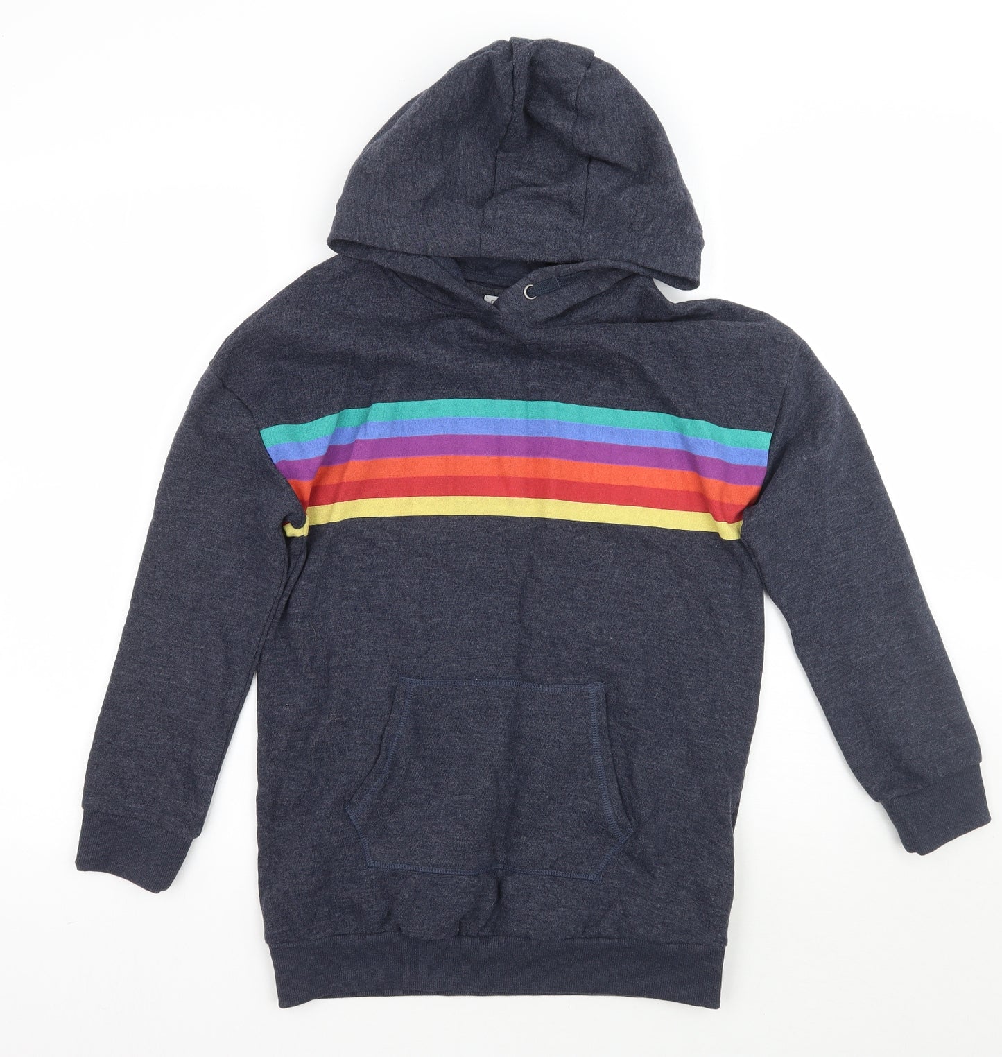 NEXT Girls Blue Striped  Pullover Hoodie Size 11-12 Years