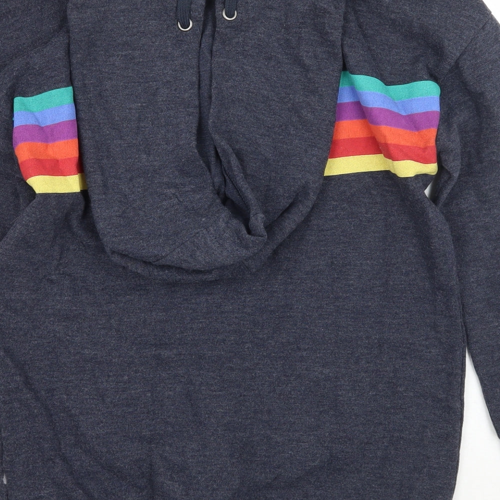 NEXT Girls Blue Striped  Pullover Hoodie Size 11-12 Years