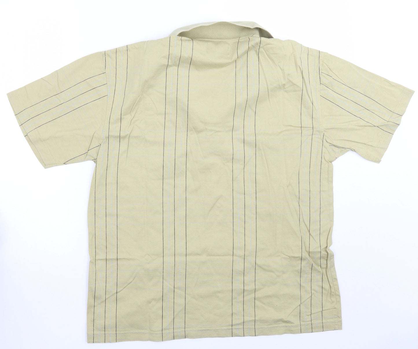 Golf sport Mens Beige Check   Polo Size L