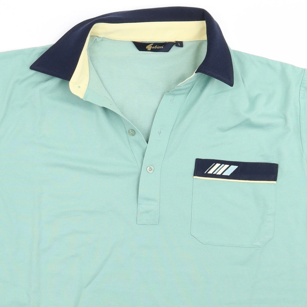 Gabicci Mens Green    Polo Size L