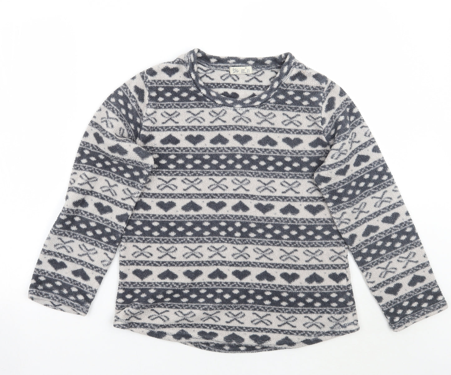 Primark Womens Grey Fair Isle  Pullover Jumper Size 12