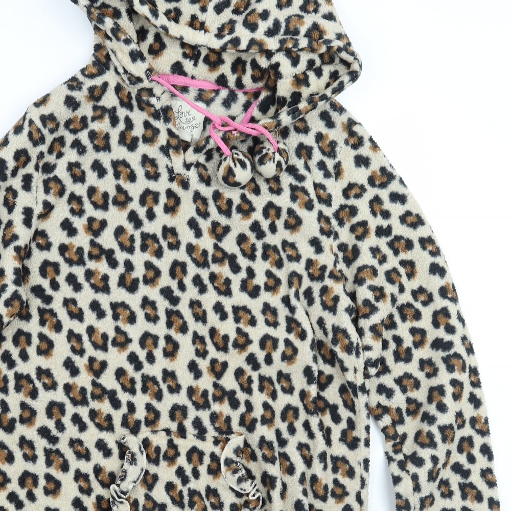Primark Womens Brown Animal Print  Pullover Hoodie Size M